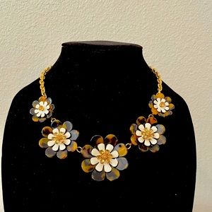 Talbots tortoise flower necklace